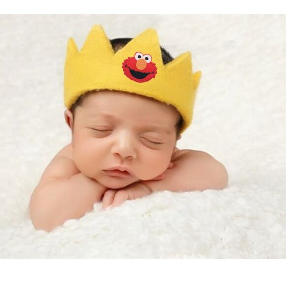 Elmo Crown Smash Cake Sesame Street Birthday Elmo hat Girl Boy - Picture 2 of 2